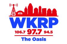 Logo for WKRP Cincinnati 106.7–97.7–94.5 Logo for WKRP Cincinnati 106.7–97.7–94.5